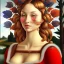 Placeholder: portrait of a beautiful busty woman Sandro Botticelli style smiling