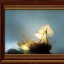 Placeholder: Rembrandt Snowstorm glowing lights ocean flying fish