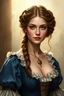 Placeholder: a beautiful noble woman, 17th century, young, pretty, dress, digital art