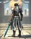 Placeholder: stellar blade main character from behind