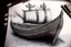 Placeholder: Viking boat drawing Ultra realisic, Ultra detailed, Very professional drawing, Art, colorfull, vikings, old