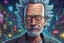 Placeholder: Rick in 8k cartoon artstyle, neon effect, Rick and morty them, close picture, rain, fantasy world, intricate details, highly detailed, high details, detailed portrait, masterpiece,ultra detailed, ultra quality