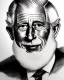 Placeholder: Prince Charles as Santa Claus pencil and charcoal sketch Christmas