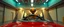 Placeholder: car driving happy 2d insect anime man in the style of Escher and Giger and Fallout 4, pinhole cam, airbrush 3d rendering, on tv screen:A five-second cinematic single take in a clean industrial presentation hall.