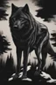 Placeholder: jet black wolf