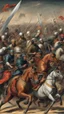 Placeholder: A picture of a battle of Muslims against polytheists with swords and horses