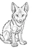 Placeholder: outline art for Dingo Pup coloring pages with sitch, white background, Sketch style, full body, only use outline, toddlers style, clean line art, white background, no shadows and clear and well outlined.