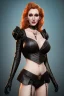 Placeholder: Brandi Love as evil queen in black leather, leather, busty, cleavage, angry, stern look. character design by cory loftis, fenghua zhong, ryohei hase, ismail inceoglu and ruan jia. unreal engine 5, artistic lighting, highly detailed, photorealistic, fantasy