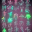 Placeholder: Futuristic, Neon, crystal, skeleton, samurai, smoke, glass, fire, water, multiple arms