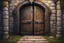 Placeholder: fantasy medieval open door