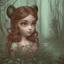 Placeholder: disney,forest background in mark ryden style, lowbrow art