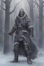 Placeholder: fantasy winter rogue man