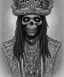 Placeholder: portrait de Papa Legba, roi des zombies , baron samedi, prince des ténèbres, marchand d'âmes, vaudou haïtien , avec chapeau haut de forme, caricature, halo d'énergie autour de lui, très coloré, très détaillé, très intriqué, très réaliste, très précis, angle parfait, reflets discrets, magnifique,majestueux, royal, arrière plan nuit étoilé , hdr, 16k, octane effect, unreal engine, cinema 4d