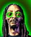 Placeholder: Snoop Dogg, weed smoke, dollars, jungle background, hyper realistic