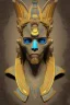 Placeholder: Aztec male African Egyptian alien, cracks in the voodoo head, wicked, eyes, crown, Elephant, 8k, finely detailed, photo realistic, tiger turquoise skull head gold dragon space alien snow skeleton gold hornytoad silver crown silver eyes