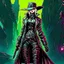 Placeholder: Lady Maria from Bloodborne in cyberpunk style