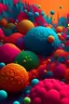 Placeholder: a bunch of different colored blobular shapes in a field, a microscopic photo, tumblr, generative art, : psychedelic ski resort, abstract claymation, mobile wallpaper, dmitry mazurkevich, corals, digital art ”