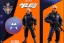 Placeholder: Mike Pence G.I. Joe toy Doll With a gun and Space force uniform inside blister packaging hanging on a Wallrack in toystore, fluorescent orange, wide angle shot whole body, black boots, laser, Cheekscar, pricetag, Jetpack,fullsize