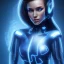 Placeholder: cyberblue, head, woman, portrai, tron