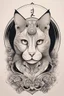 Placeholder: Create a captivating modern 2d ink tattoo design for print , prestigious Sacred Cat using the elegant influences of japan art style, for print, dynamic elements from fashion and design, and bold Japanese contemporary art aesthetics, framing centered in the center, distanced from the edges of the paper perimeter, perfect anatomy, bauhaus, Divine Proportion,