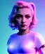 Placeholder: Artist, young madonna, android woman, sweet, blonde, white skin, long eyeliner, purpurin, glossy lips, make-up, color leds lights, cables, short hair, circuits, cyberpunk, latex coat, cyber punk, neon, portrait, studio photo, unreal engine 5, soft color, 16 bit, god lights, ray tracing, RTX, lumen lighting, ultra deatail, volumetric lighting, 3d, finely drawn, hd.