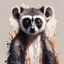 Placeholder: dripping fur in lemur art style