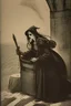 Placeholder: Witches from Macbeth around a cauldron