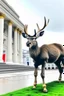 Placeholder: A reindeer standing in front of congress