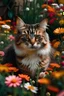 Placeholder: un gato en las flores