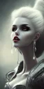 Placeholder: Vampire lady portrait, inspired by the story of vampire, Hot outfit, pigtail-hair portrait, 8k 12k resolution, and goddess body, pretty beautiful