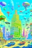 Placeholder: a futeristic city with flying cars and humans walking on air and lifts magicaly going up and down and skyscrapers