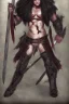 Placeholder: human berserker meaty black hair longsword