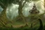 Placeholder: a beautiful and highly detailed matte painting of a wooden elven temple in a magical fantasy garden in a lush forest, celtic knots, ancient runes, knotted trees, tangled vines, intricate details, epic scale, insanely complex, 8k, sharp focus, hyperrealism, very realistic, by caspar friedrich, albert bierstadt, james gurney, brian froud