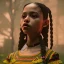 Placeholder: Full body, 3d render,kente scene, Jenna Ortega, Wednesday addams 1800's women style, 1800's hair style, 1800's women clothes style, hyper realistic, octane render, unreal engine 5, 8k, palace background, uhd