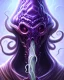 Placeholder: Dungeons & Dragons Mind Flayer Portrait, tentacle mouth, regular purple face