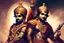 Placeholder: krishna and arjun on battle field digital painting