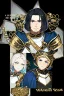 Placeholder: A handsome 30 year old knight, black hair, dark blue eyes, male bob haircut, in black-and-gold plate armor, no beard, european, portrait