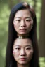 Placeholder: Thailand girl head portrait, warrior costume, village, meditation, woods, cyberpunk, 8k quality