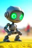 Placeholder: adorable cute chat robot with mouth piece doing parkour on the beach, with short punk hair and real human eyes, its such a perfect day, motion blur, smoke, 8k, downlight, soft light, depth of field, photorealism, trending on art station, lotsa detail