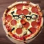 Placeholder: pizza with legs and arms and glasses
