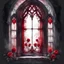 Placeholder: Watercolor drawing of a dark gothic red window with rubies and roses and white lace, on a white background, Trending on Artstation, {creative commons}, Fanart, AIart, {Woolitize}, by Charlie Bowater, Illustration, Color Grading, Filmic, Nikon D750, Brenizer Method , Side View, Perspective, Depth of Field, Field of View, F/2.8, Lens Flare, Tones, 8K, Full HD, ProPhoto RGB, Perfectionism, Edge Lighting, Natural Light, Soft Lighting, Accent Lighting, Diffraction Rating