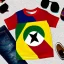 Placeholder: Gaspar noe toddler, full body, cinematic, ghana flag, african pattern symbols, engraved, 8k quality