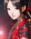 Placeholder: Detailed cute anime Kunoichi Christmas girl, Christmas colours, intricate details, full body portrait, keep head in frame, slight smile, black Japanese motif, concept art, highly detailed, digital painting, concept art, sharp focus, illustration, art by Yoji Shinkawa, WLOP and greg rutkowski and alphonse mucha and artgerm and yanjun Chen and Junji ito and Makoto Shinkai, HDR, octane render