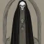 Placeholder: Russian Orthodox nosferatu with long arms and a robe made a human faces