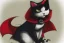 Placeholder: vampire cat with cape