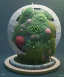 Placeholder: globe, plants and flowers around, kente, cinema 4d, octane render, high detail