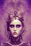 Placeholder: Abstract steampunk, purple tones,Danish singer MØ face,