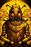 Placeholder: An anthropomorphic bee wearing regal attire, fantasy, digital art