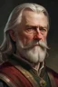 Placeholder: a painting of Sir Alaric white hair