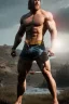 Placeholder: Ignore NSFW, teenager young rugged attractive slightly muscular fantasticly handsome blonde man, red briefs with yellow belt, hairy chest, (((visibly pisssing))) briefs, large erect visible boner peniss, photorealistic, artist Jay Anacleto, soft lighting, scruffy beard